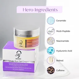 Hi9 Pro Derma Under Eye Gel Cream 30g | Retinol & Caffeine Hydrating Eye Gel | Dark Circles, Puffiness & Wrinkle Care | Lightweight Anti-Aging Eye Cream for Men & Women