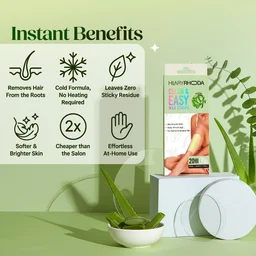 Hilary Rhoda Matte Hilary Rhoda Clean & Easy Wax Strips with Aloe Vera | Effortless & Quick Hair Removal | Soothes & Hydrates Skin | Salon-Smooth Results | Zero Fuss, No-Mess Waxing at Home