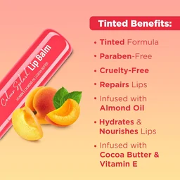 Hilary Rhoda Colour Splash Lip Balm (Apricot, 3g) - SPF 15 | Nourishing Lip Treatment with Vitamin E & Cocoa Butter for Soft | Hydrated Lips | Sun Protection & Apricot Flavor.
