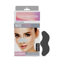 Hilary Rhoda Deep Cleanse Nose Strips (10 Strips) with Activated Rose Formula | Removes Blackheads | Dirt & Oil for Smooth | Clean & Refined Skin.