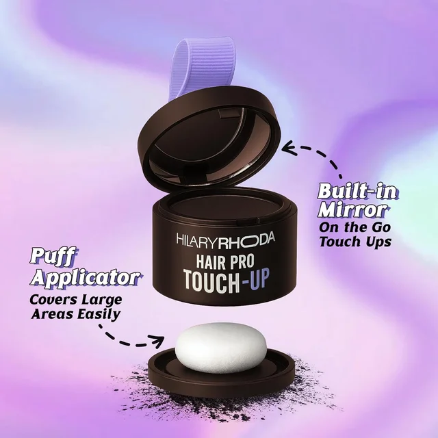 Hilary Rhoda Hair Pro Touch Up Deep Brown 3g | Instant Grey Roots & Bald Spot Coverage | Fuller, Denser Look | Matte, Sweat-Proof Finish | Highly Pigmented, Long-Lasting Powder
