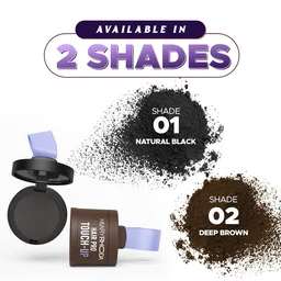 Hilary Rhoda Hair Pro Touch Up Deep Brown 3g | Instant Grey Roots & Bald Spot Coverage | Fuller, Denser Look | Matte, Sweat-Proof Finish | Highly Pigmented, Long-Lasting Powder
