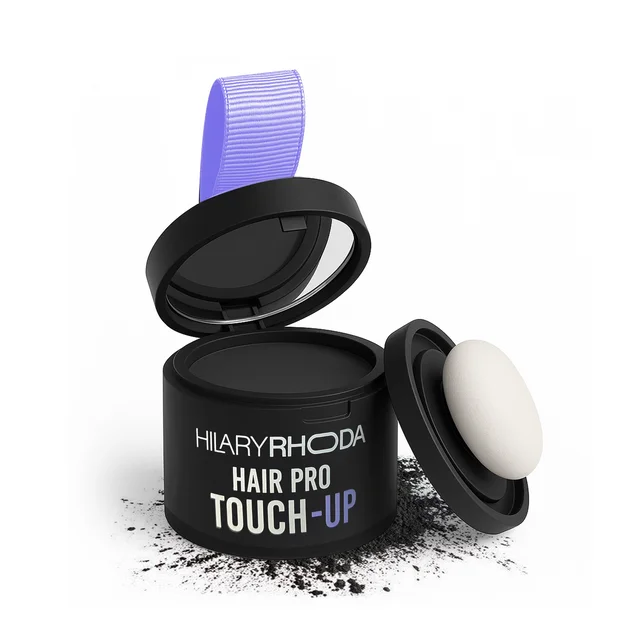 Hilary Rhoda Hair Pro Touch Up Natural Black 3g | Instant Grey Roots & Bald Spot Coverage | Fuller, Denser Look | Matte, Sweat-Proof Finish | Highly Pigmented, Long-Lasting Powder