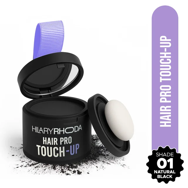 Hilary Rhoda Hair Pro Touch Up Natural Black 3g | Instant Grey Roots & Bald Spot Coverage | Fuller, Denser Look | Matte, Sweat-Proof Finish | Highly Pigmented, Long-Lasting Powder