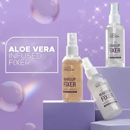 Hilary Rhoda T Hilary Rhoda Shimmer Stay Makeup Fixer 80ml Silver Shade 03 | Aloe Vera Infused Setting Spray | Long-Lasting Hold | Hydrating & Refreshing Mist | Vegan Formula