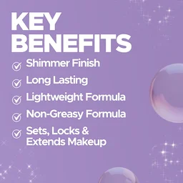 Hilary Rhoda T Hilary Rhoda Shimmer Stay Makeup Fixer 80ml Silver Shade 03 | Aloe Vera Infused Setting Spray | Long-Lasting Hold | Hydrating & Refreshing Mist | Vegan Formula