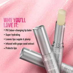 Hilary Rhoda Matte Hilary Rhoda Tinted PH Color Changing Lip Balm | Nourishing, Moisturising & Hydrating Formula for Dry & Chapped Lips | Enriched with Grape Seed Extract | Soft Natural Tint