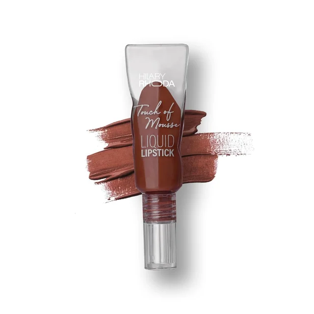 Hilary Rhoda Touch Of Mousse Lipstick Burnt Brown 18 5ml | Vegan Matte Liquid Lipstick | Long-Lasting, Smudge-Proof & Waterproof with Vitamin E