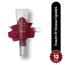 Hilary Rhoda Touch Of Mousse Lipstick Extra Maroon 12 5ml | Vegan Matte Liquid Lipstick | Long-Lasting, Smudge-Proof & Waterproof with Vitamin E