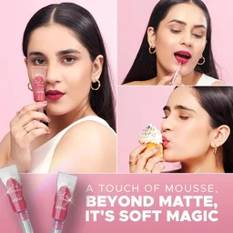Hilary Rhoda Touch Of Mousse Lipstick Extra Plum 06 5ml | Vegan Matte Liquid Lipstick | Long-Lasting, Smudge-Proof & Waterproof with Vitamin E