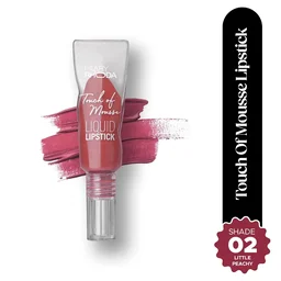 Hilary Rhoda Touch Of Mousse Lipstick Little Peachy 02 5ml | Vegan Matte Liquid Lipstick | Long-Lasting, Smudge-Proof & Waterproof with Vitamin E
