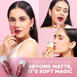 Hilary Rhoda Touch Of Mousse Lipstick Little Peachy 02 5ml | Vegan Matte Liquid Lipstick | Long-Lasting, Smudge-Proof & Waterproof with Vitamin E