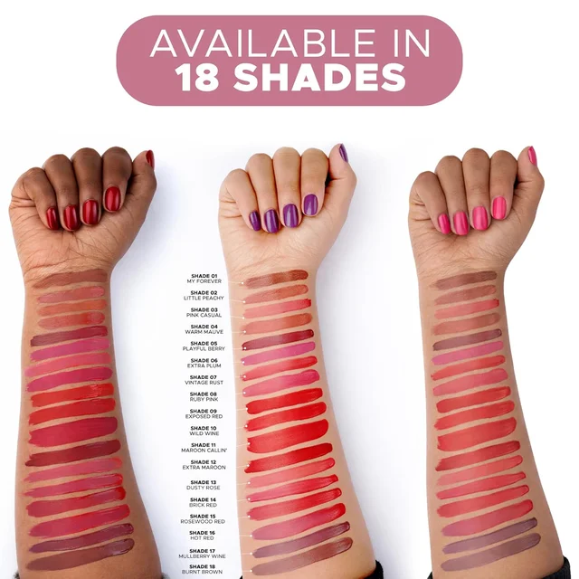 Hilary Rhoda Touch Of Mousse Lipstick Extra Maroon 12 5ml | Vegan Matte Liquid Lipstick | Long-Lasting, Smudge-Proof & Waterproof with Vitamin E