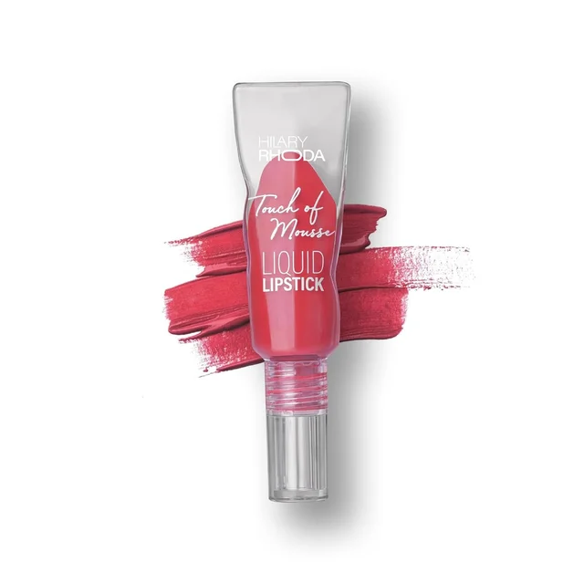 Hilary Rhoda Touch Of Mousse Lipstick Ruby Pink 08 5ml | Vegan Matte Liquid Lipstick | Long-Lasting, Smudge-Proof & Waterproof with Vitamin E