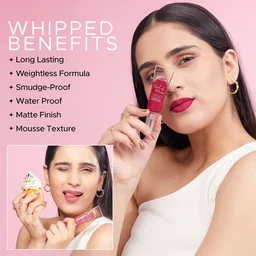 Hilary Rhoda Touch Of Mousse Lipstick Playful Berry 05 5ml | Vegan Matte Liquid Lipstick | Long-Lasting, Smudge-Proof & Waterproof with Vitamin E