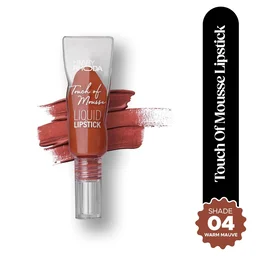 Hilary Rhoda Touch Of Mousse Lipstick Warm Mauve 04 5ml | Vegan Matte Liquid Lipstick | Long-Lasting, Smudge-Proof & Waterproof with Vitamin E