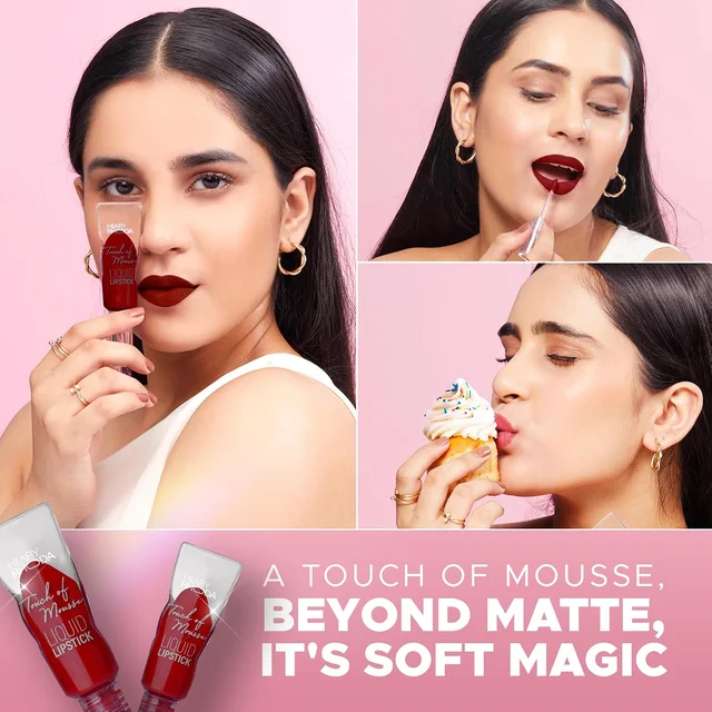 Hilary Rhoda Touch Of Mousse Lipstick Wild Wine 10 5ml | Vegan Matte Liquid Lipstick | Long-Lasting, Smudge-Proof & Waterproof with Vitamin E