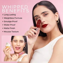 Hilary Rhoda Touch Of Mousse Lipstick Wild Wine 10 5ml | Vegan Matte Liquid Lipstick | Long-Lasting, Smudge-Proof & Waterproof with Vitamin E