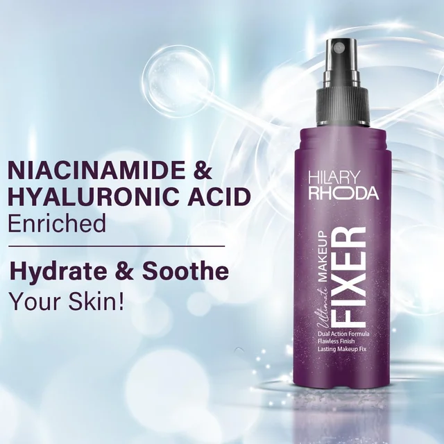 Hilary Rhoda Ultimate Makeup Fixer 100ML | Long-Lasting, Waterproof & Smudge-Proof | Enriched with Niacinamide & Hyaluronic Acid for Hydration & Skin Nourishment