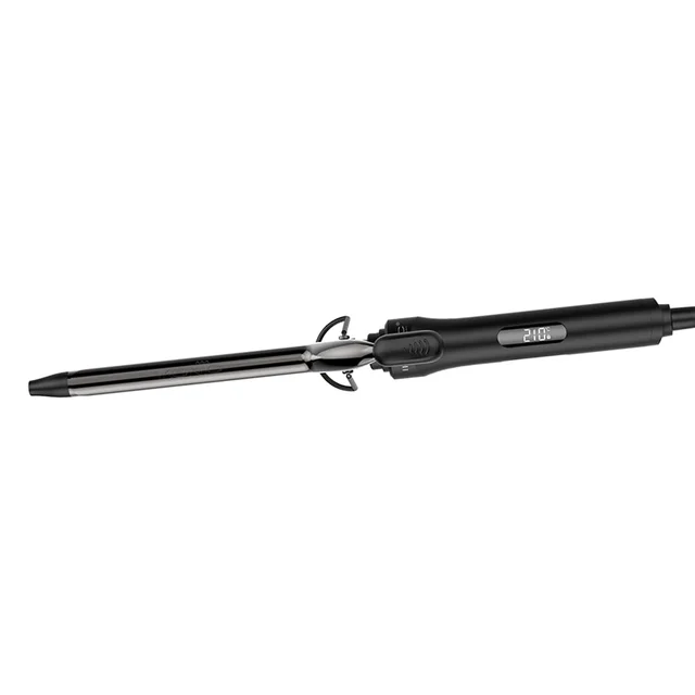 Ikonic Curling Tong 16mm Hair Curler | 8 Inch Titanium Barrel | Heat Ready Indicator, Rubber Grip, Safety Stand & Swivel Cord | Salon-Like Finish