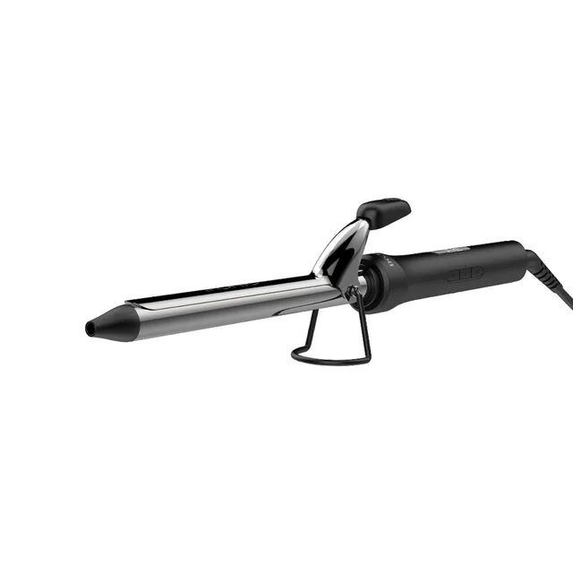 Ikonic Curling Tong 19mm Hair Curler | 8 Inch Titanium Barrel | Black & Golden | Heat Ready Indicator, Safety Stand, Swivel Cord | Salon-Like Finish