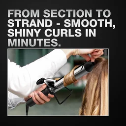 Ikonic Hair Curler Machine Tong 28mm | 8 Inch Black Titanium Barrel | Heat Ready Indicator, Rubber Grip, Safety Stand & Swivel Cord | Salon-Like Finish