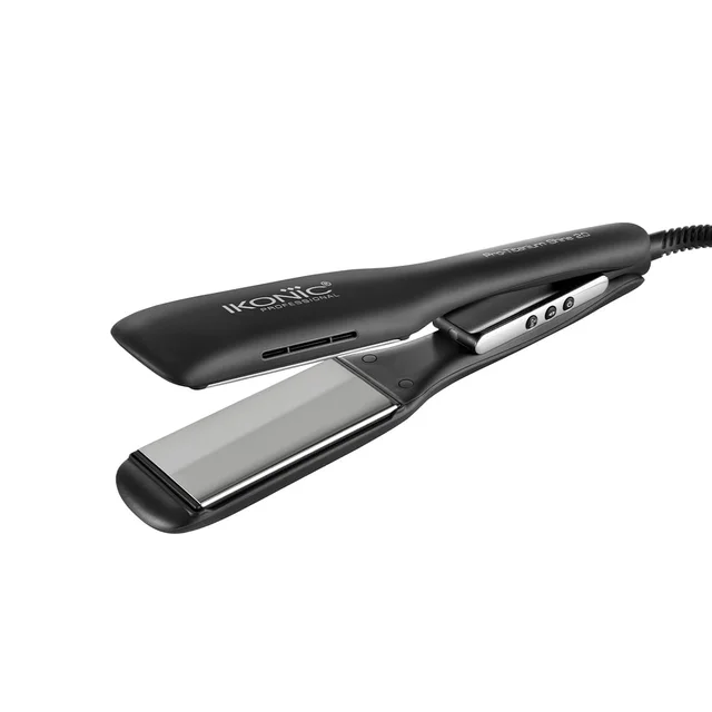 Ikonic Pro Titanium Shine Hair Straightener, Professional Dual Silver Titanium Floating Plates | Instant Heat Up With AI Technology