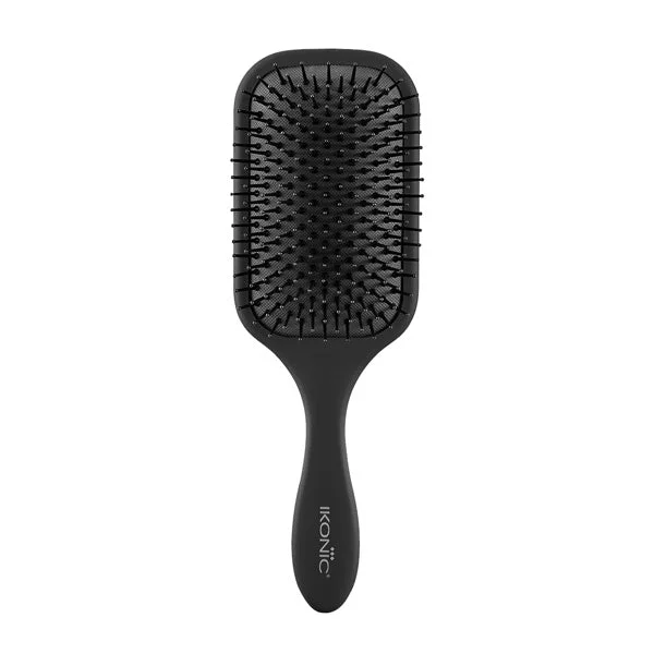 Ikonic Professional Big Paddle Hair Brush | Anti-Static Ionic Paddle Brush for Hair | Nylon Ball-Tip Bristles for Detangling, Smooth Blow Dry & Frizz Control