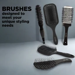 Ikonic Professional Big Paddle Hair Brush | Anti-Static Ionic Paddle Brush for Hair | Nylon Ball-Tip Bristles for Detangling, Smooth Blow Dry & Frizz Control