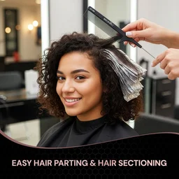 Ikonic Professional Carbon Comb Black CC010 | Heat-Resistant Anti-Static Carbon Hair Comb | Seamless Teeth Professional Cutting, Styling & Sectioning Comb