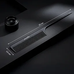 Ikonic Professional Carbon Comb Black CC03 | Heat-Resistant Anti-Static Carbon Tail Comb | Seamless Teeth Professional Hair Sectioning, Styling & Cutting Comb