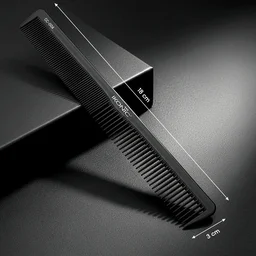 Ikonic Professional Carbon Comb Black CC04 | Heat-Resistant Anti-Static Carbon Cutting Comb | Seamless Teeth Professional Hair Styling & Barber Comb for All Hair Types