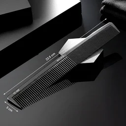 Ikonic Professional Carbon Comb Black CC05 | Heat-Resistant Anti-Static Carbon Hair Comb | Seamless Teeth Professional Cutting, Styling & Barber Comb for All Hair Types