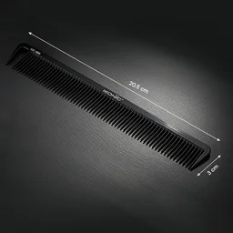 Ikonic Professional Carbon Comb Black CC06 | Heat-Resistant Anti-Static Carbon Hair Comb | Seamless Teeth Professional Cutting, Styling & Sectioning Comb