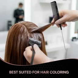 Ikonic Professional Carbon Comb Black CC07 | Heat-Resistant Anti-Static Carbon Hair Comb | Seamless Teeth Professional Styling, Cutting & Barber Comb for All Hair Types