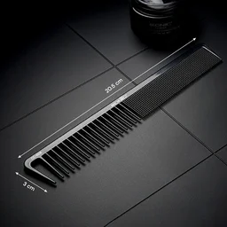 Ikonic Professional Carbon Comb Black CC08 | Heat-Resistant Anti-Static Carbon Hair Comb | Seamless Teeth Professional Cutting, Styling & Sectioning Comb