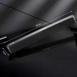 Ikonic Professional Carbon Comb Black CC09 | Heat-Resistant Anti-Static Carbon Hair Comb | Seamless Teeth Professional Cutting, Styling & Sectioning Comb