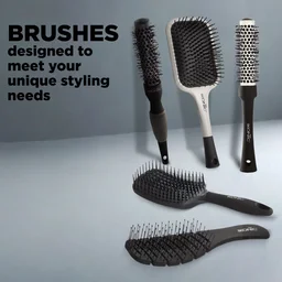 Ikonic Professional Ceramic Blow Dry Hair Brush 25mm BDB-25 | Ionic Ceramic Barrel Hair Styling Brush | Anti-Frizz Round Brush for Smooth Blowouts & Salon Finish