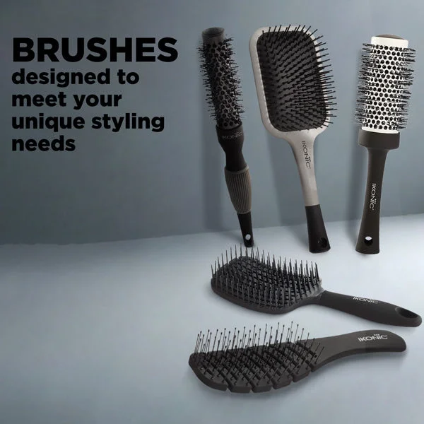 Ikonic Professional Ceramic Blow Dry Hair Brush 43mm BDB-43 | Ionic Ceramic Round Hair Brush | Anti-Frizz Blowout Brush for Volume, Shine & Salon Styling