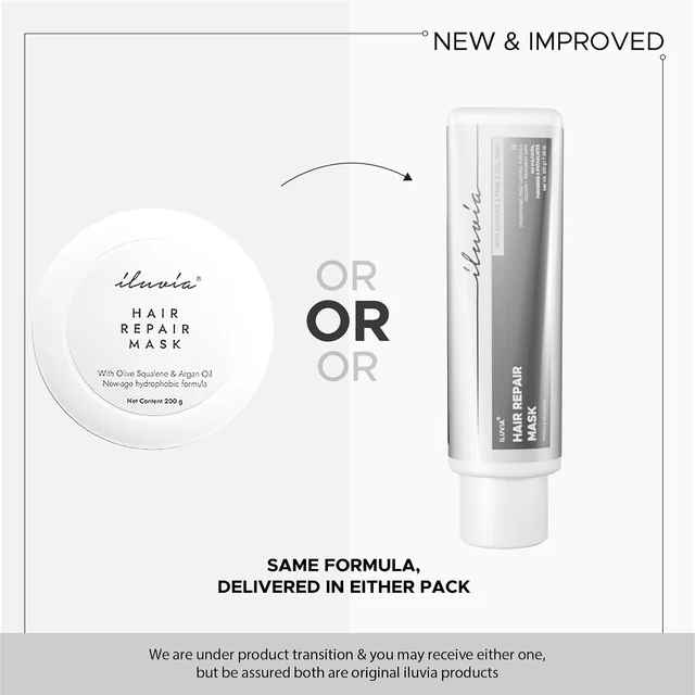 Iluvia New-Age Hydrophobic Hair Repair Mask 200g | Professional Hair Repair Mask for Dry & Chemically Treated Hair | Humidity-Resistant Anti-Frizz & Moisture Balance