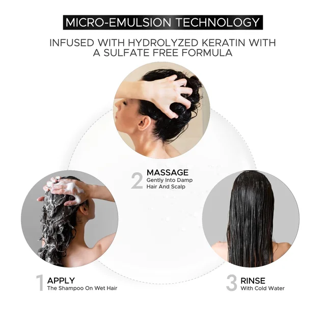 Iluvia Professional Sulphate-Free Shampoo 200ml | Professional Hair Shampoo for Frizzy & Dry Hair | Micro Emulsion Formula for Smooth, Strong & Healthy Hair