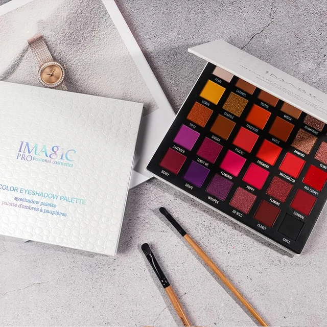 Cosluxe Imagic Professional Imagic CosluxeProfessional Galaxy Shine Eyeshadow Palette 35.8g | 30 Color Multicolor Palette | Matte, Satin & Shimmer Finish | Highly Pigmented Eye Makeup