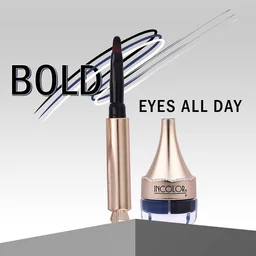 Incolor 3 in 1 Super Eyeliner EY193 with Black, Blue, White | Waterproof Multi-Color Eyeliner Pencil | Smooth Glide | Long Lasting Eye Makeup