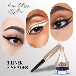 Incolor 3 in 1 Super Eyeliner EY193 with Black, Blue, White | Waterproof Multi-Color Eyeliner Pencil | Smooth Glide | Long Lasting Eye Makeup