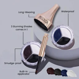 Incolor 3 in 1 Super Eyeliner EY193 with Black, Brown, White | Waterproof Multi-Color Eyeliner Pencil | Smooth Glide | Long Lasting Eye Makeup