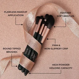 Incolor 8?Piece Makeup Brush Set | Powder, Foundation, Eyeshadow, Angled Liner, Concealer, Highlighter, Pencil & Blending Face Brushes | Soft, Durable Bristles