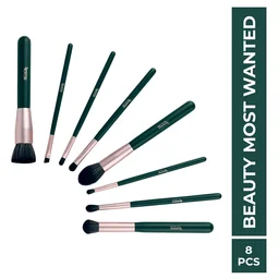 Incolor 8?Piece Makeup Brush Set | Powder, Foundation, Eyeshadow, Angled Liner, Concealer, Highlighter, Pencil & Blending Face Brushes | Soft, Durable Bristles