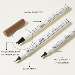 Incolor EY083 4 Forked Long Lasting Eyebrow Pencil Black with Precision Micro-Fork Tip | Smudge-Proof & Natural Hair-Like Finish | Easy Brow Definer