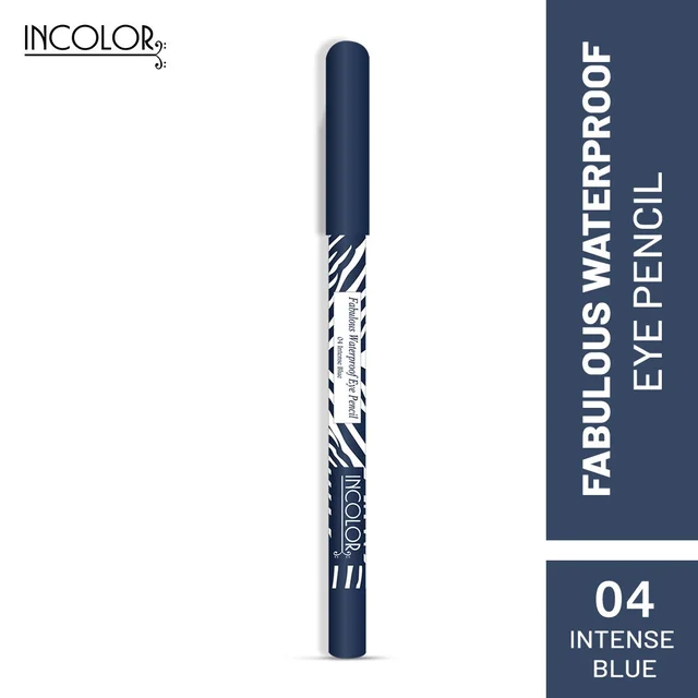 Incolor Fabulous Eye Pencil EP-185 Shade 04 Intense Blue | Waterproof Metallic Gold Eyeliner Pencil | Smooth Glide | Long Lasting Eye Makeup