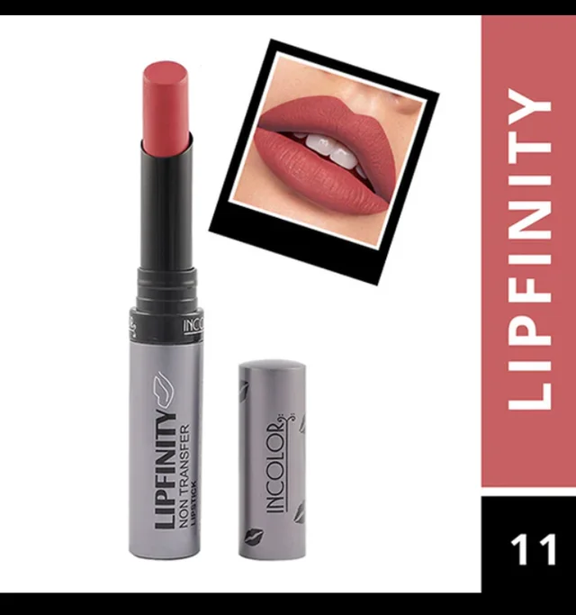 Incolor Lipfinity Non-Transfer Lipstick Shade 16 | Intense Matte Finish | Long-Lasting Wear | Smudge-Proof & Lightweight Texture | Hydrating Formula & Travel-Friendly Size